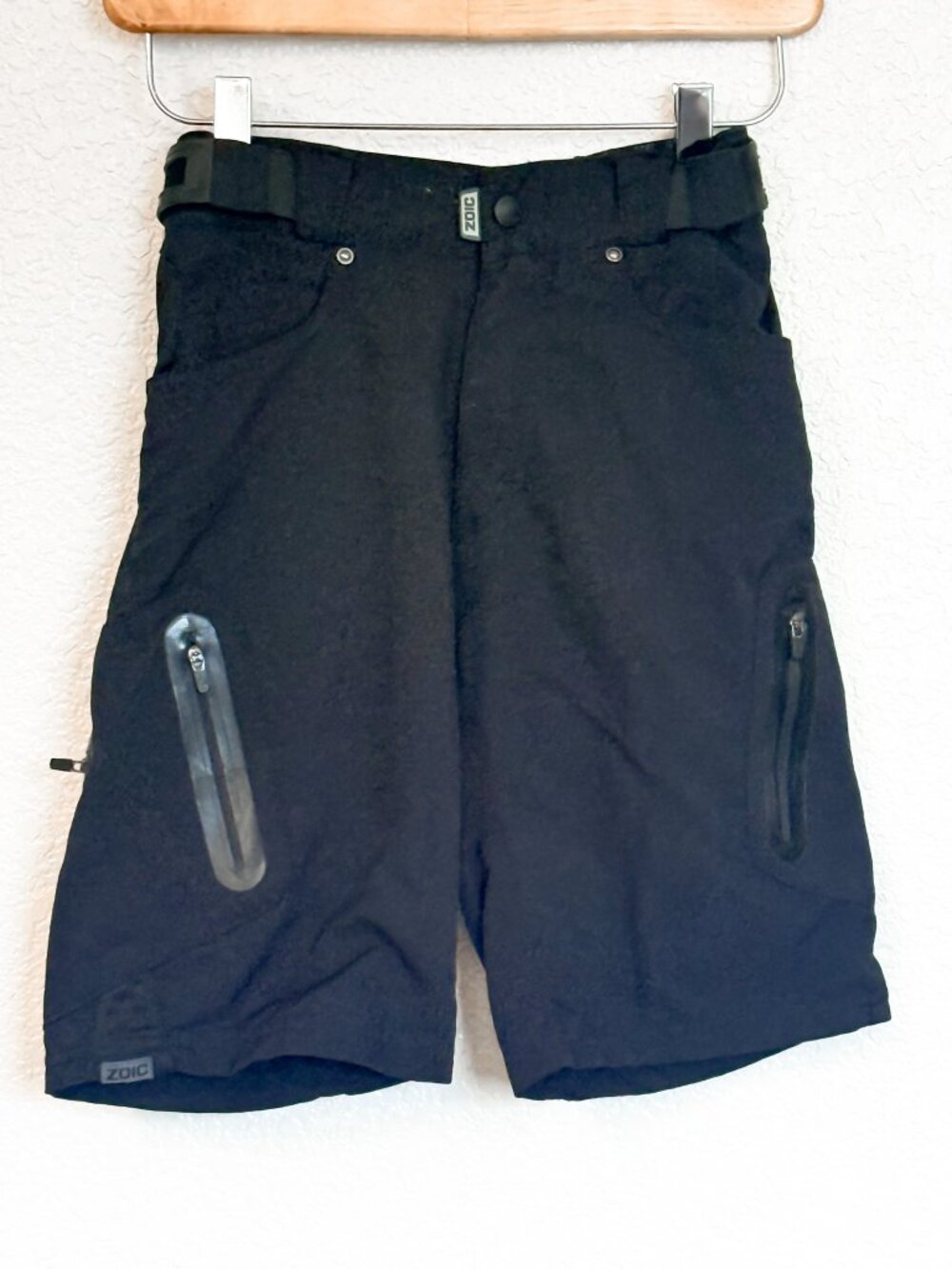ZOIC Ether Jr Mountain Bike Cycling Shorts Kids Large Black Cargo Outdoor Trail